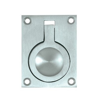 Deltana FRP25U5  2 1/2-Inch x 1 7/8-Inch Solid Brass Flush Ring Pull