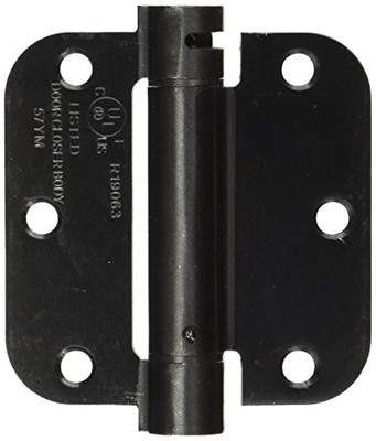 Deltana DSH35R515A 3.5 in. x 3.5 in. x 0.63 in. Radius Single Action Spring Hinge (Set of 10) (Antique Nickel).