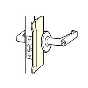Don-Jo BLP207SL BLP 207 12 Gauge Steel Latch Protector, Silver Coated, 3-1/4" Width x 7" Height, For Key-In-Lever Locks (Pack of 10).