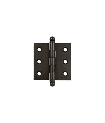 Deltana CH2020U5 2 in. x 2 in. Solid Brass Cabinet Hinge w Ball Tips - Pair (Set of 10) (Antique Brass)