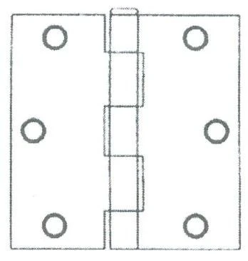 Deltana S35U1B-R  Steel 3 1/2-Inch x 3 1/2-Inch Square Hinge for Indoor Applications