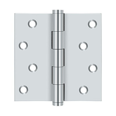 Deltana DSB426 4" H x 4" W Butt/Ball Bearing Single Door Hinge Finish: Polished Chrome.
