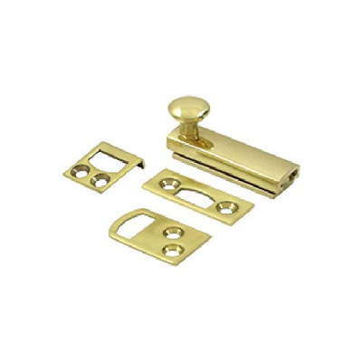 Deltana 2SBCS3 2 in. Heavy Duty Surface Bolt w Concealed Screw (Set of 10) (Polished Brass).