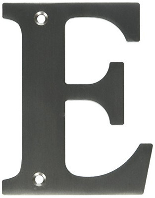 Deltana RL4E-15 4 in. Solid Brass Residential Letter (Set of 10) (E - Satin Nickel).