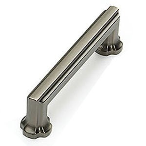 SCHAUB 877-15 and Company 877 Empire 4 Inch Center to Center Handle Cabinet Pull, Satin Nickel