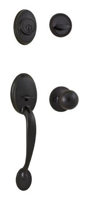 Weslock 02810-1G1FR2D 2810G Single Cylinder Hillcrest Entry Handleset from the Reliant, Hillcr, Oil Rubbed Bronze.