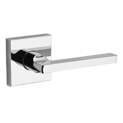 Baldwin FDSQUCSR260  Reserve Full Dummy Lockset x Square with Contemporary Square Rose in Bright Chrome Finish.