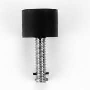 Don-Jo 1462  Detention Stop with 1/2" x 3" Mounting Bolt, 4-1/2" Height, 1-1/2" x 2" Base, Black (Pack of 10).
