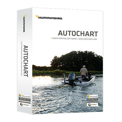 Humminbird 247245 Autochart DVD PC Mapping Software w/Zero Lines Map Card