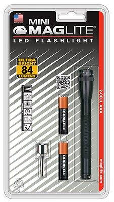 Mag Instrument 99471 Maglite Flashlight Aluminum 84 Lumens Led 2 Aaa Black