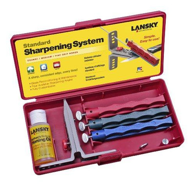 LANSKY LKC03 Standard Knife Sharpening System, Coarse/Medium/Fine Hone
