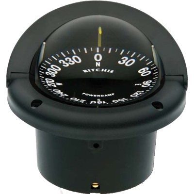 RITCHIE COMPASSES RITC-HF-742 Compass, Flush Mount, 3.75 Dial, Black