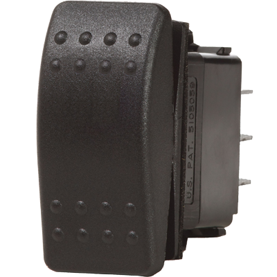 BLUE SEA SYSTEMS BS-7938 Switch, Contura2, DP(On)-Off-(On), Black