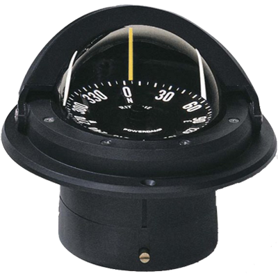 RITCHIE COMPASSES RITC-F-82 Compass, Flush Mount, 3 Dial, Black
