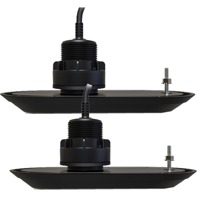 RAYMARINE RAY-T70321 Xdcr, RV-3D Plas. Thru-Hull, 20Deg, Pair