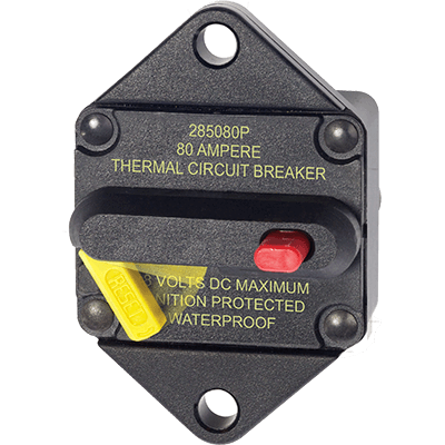 BLUE SEA SYSTEMS BS-7086 Breaker, 285, Panel Mnt, DC 80A