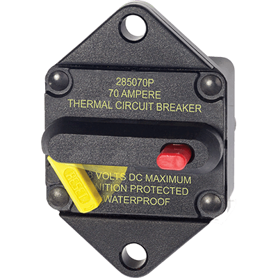 BLUE SEA SYSTEMS BS-7085 Breaker, 285, Panel Mnt, DC 70A