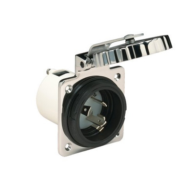 Power Products MCO-303SSEL-B Power Products 30 Amp 125V Inlets, Round, Stainless Steel