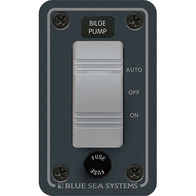 BLUE SEA SYSTEMS BS-8263 Sw Panel, Bilge Pump, Contura w/ Fuse