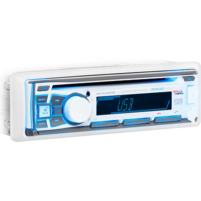 BOSS AUDIO SYSTEMS BOSS-MR762BRGB BOSS Audio Marine Stereo – Single Din, Bluetooth Audio, CD/USB/SD/MP3, Aux in, AM/FM Radio, Weatherproof, Detachable Front Panel, Multi-Color Illumination, Wireless Remote