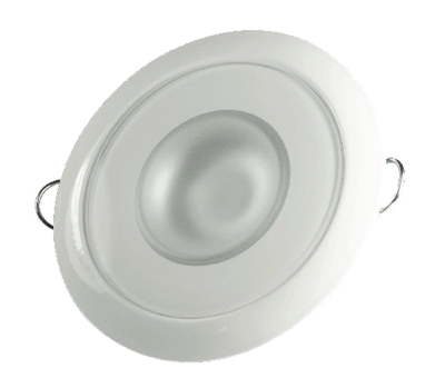 Lumitec LTEC-113128 Mirage LED Exterior or Interior Down Light, Flush Mount, White Bezel, White Dimming, Red Non-Dimming, Blue Non-Dimming
