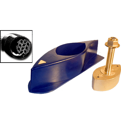 Furuno FUR-526TID-HDD 526T-HDD Bronze Broadband Thru-Hull Transducer w/Temp, Built-In Diplexer & Hi-Speed Fairing Block 1kW (10-Pin) (17061)