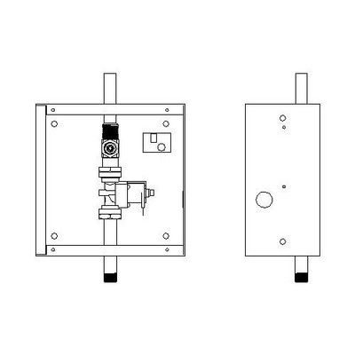 Delta 1600T9003RI Commercial 1600T Series Flush Valve Hardwire Rough-in - Concealed 150587