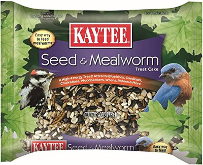 Kaytee KT00042 Seed & Mealworm Treat Cake.