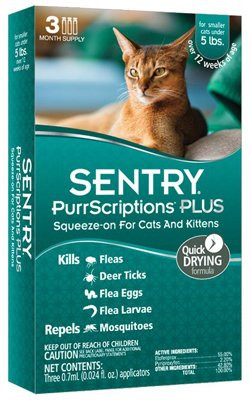SG SENTRY PLUS CAT UND 5LB 3DOSE Sentry SG01980