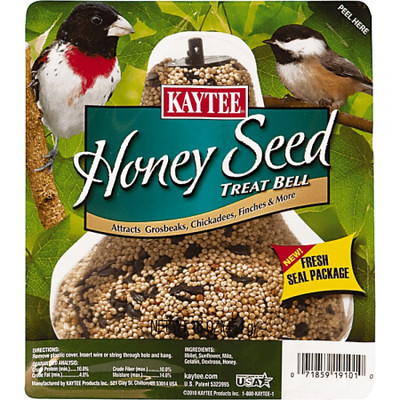 Kaytee KT19101 Honey Seed Treat Bell, 1-Pound.
