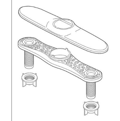 Delta RP70714AR RP70714 Replacement Escutcheon Plate with Nuts, Arctic Stainless