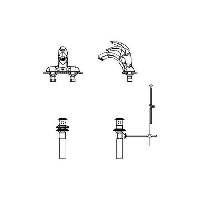 Delta 22C351 Commercial 22C Single Handle Centerset Bathroom Faucet 147401