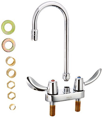 Delta 27C4842 Commercial 27C4 / 27C5 / 27C6 Two Handle 4"" Deck Mount Faucet 151483
