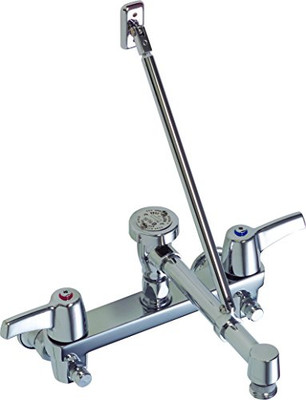 Delta 28C2383 Faucet   28T Two Handle 8-Inch Wall-Mount Service Sink Faucet, Chrome