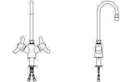 Delta 25C3847-LS  25T: Sgl Shank Mixing Fct Ltd Swing CHROME
