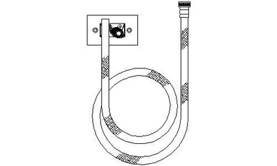 Delta 28T911  N/A Part  48" Reinforced Hose with Brass Coupling and Stainless Steel