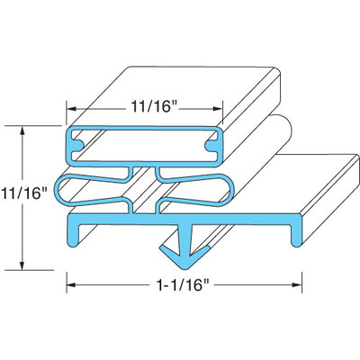 DELFIELD F12045 Gasket Door 24-9/16" X 60-1/2" Dart Mount Snap-In Full-Size Door 741123