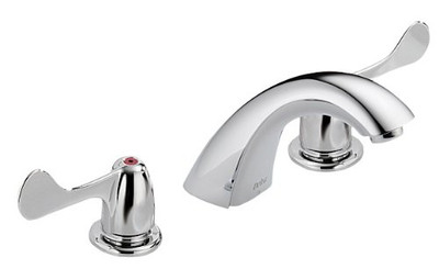 Delta 3549LF-WFLGHDF Faucet Classic Two Handle Widespread Bathroom Faucet- Less Grid Strainer, Chrome