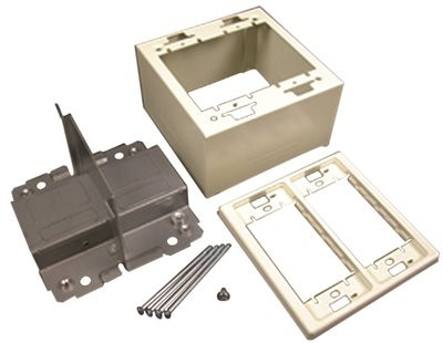 WIREMOLD 125660 Divided Device Box, Ivory, Steel, Boxes