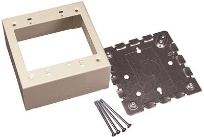 WIREMOLD 751030 V500 AND OR V700 DOUBLE GANG SWITCH AND RECEPTACLE BOX IVORY.