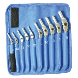 Bondhus BND00022 10 Piece Chrome Hex Pro Pivot Head Hex Wrench Set - T15-T55 Corp..