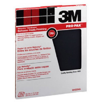 3M MMM2007 Pro-Pak Wetordry 99422NA Sanding Sheets, 9-Inch x 11-Inch, 220A-Grit (Pack of 2).