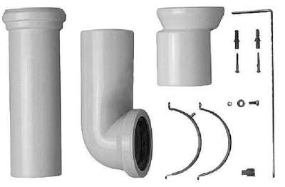 Duravit 14220000 Vario connector set, for horizontal, or vertical outlet, incl excenter White Alpin
