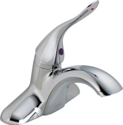 Delta 511LF-HGMHDF Commercial Classic Single Handle Centerset Bathroom Faucet Less Pop-Up, Chrome