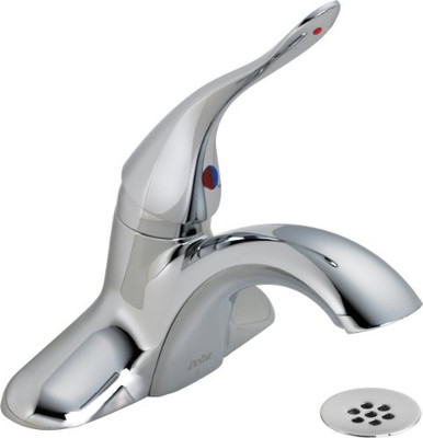 Delta 516LF-HDF Commercial Classic Single Handle Centerset Lavatory Faucet, Chrome