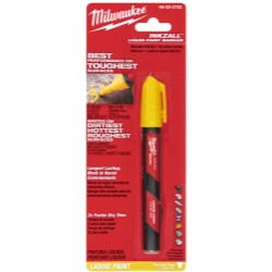 MILWAUKEE MLW48-22-3722 INKZALL Yellow Paint Marker - 1 Pack Electric Tools.