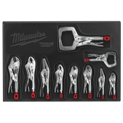 MILWAUKEE MLW48-22-3690 10 Pc. Locking Plier Auto Kit Electric Tools.