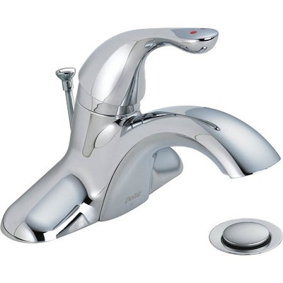 Delta 520LF-HDF Commercial Classic Single Handle Centerset Lavatory Faucet, Chrome