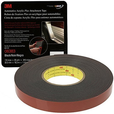 3M MMM6383 3-M Company 06383 7/8 in. x 20 yd. Black Automotive Acrylic Attachment Tape.