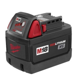 MILWAUKEE MLW48-11-1828 Genuine OEM M18 3 Amp Hour 18V Lithium Ion XC Extended Capacity Battery with Redlink Intelligence and Extreme Weather Performance.